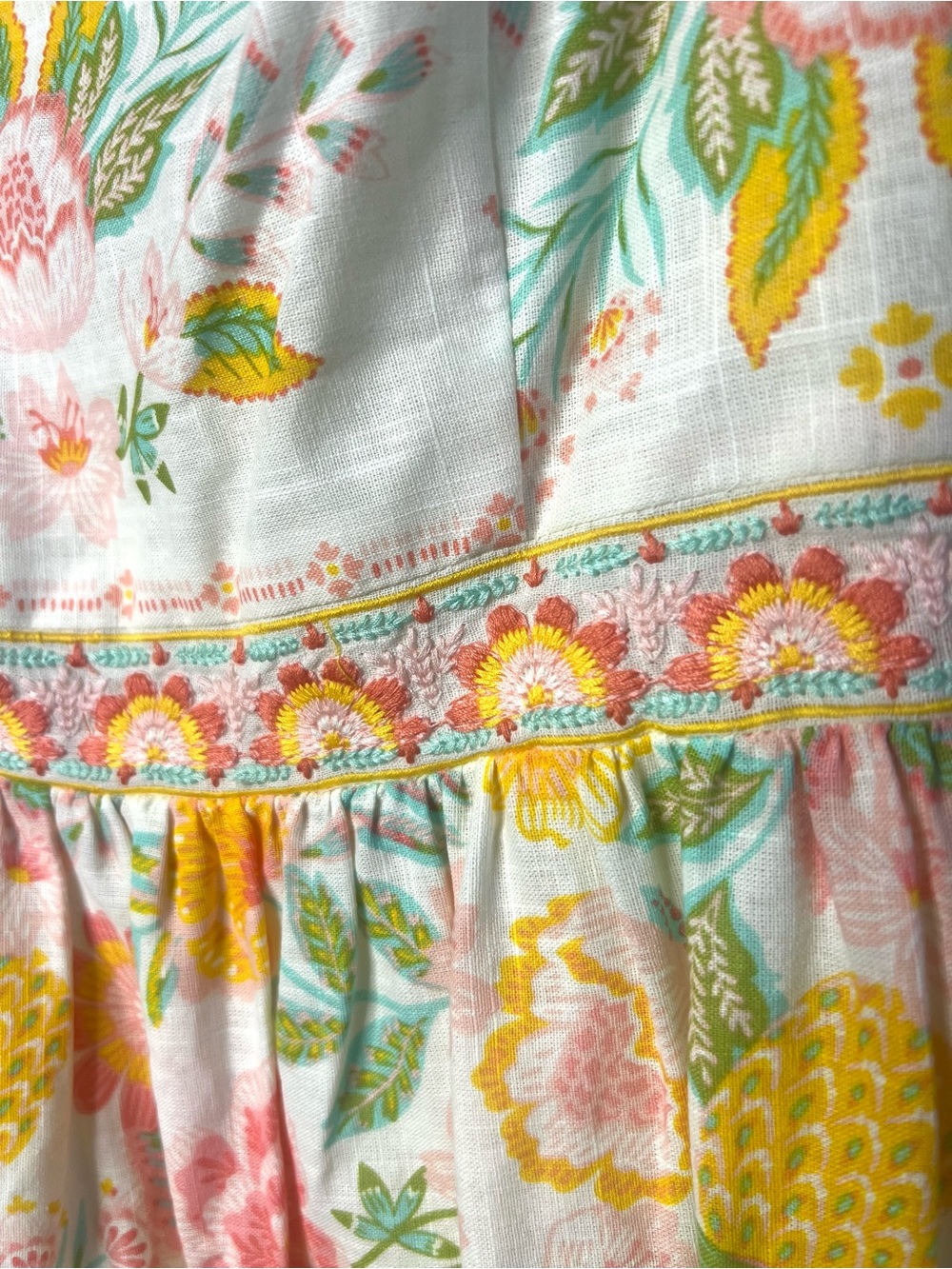 Rachel Zoe Floral Smocked Maxi Dress Sleeveless Embroidered SZ 2 NEW. NWT - Picture 7 of 11